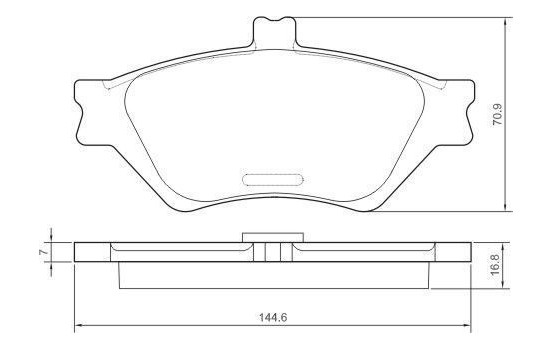 Brake Pad Set, disc brake 38659 ABS