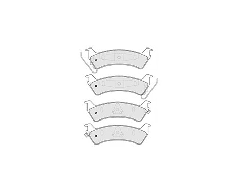 Brake Pad Set, disc brake 38666 ABS, Image 2