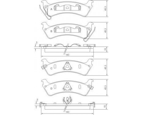 Brake Pad Set, disc brake 38666 ABS, Image 3