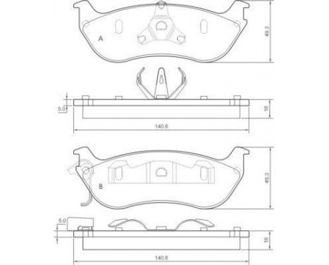 Brake Pad Set, disc brake 38674 ABS, Image 2