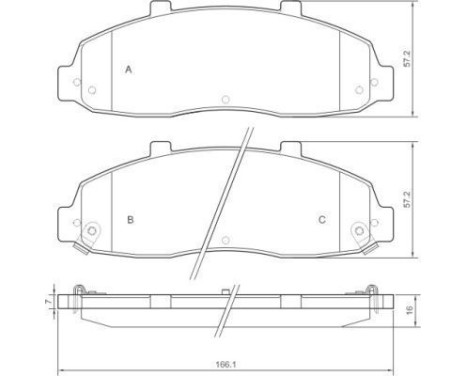 Brake Pad Set, disc brake 38679 ABS, Image 2