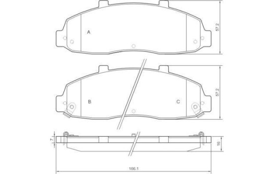Brake Pad Set, disc brake 38679 ABS, Image 2
