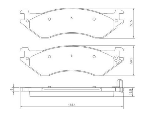 Brake Pad Set, disc brake 38702 ABS, Image 2