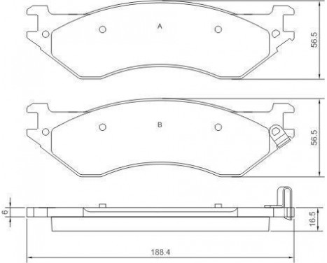 Brake Pad Set, disc brake 38702 ABS