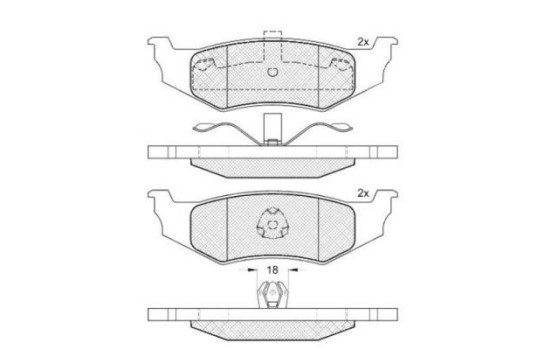 Brake Pad Set, disc brake 38759 ABS, Image 3