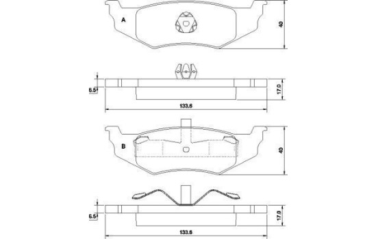 Brake Pad Set, disc brake 38782 ABS, Image 2