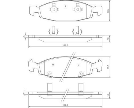 Brake Pad Set, disc brake 38790 ABS, Image 2