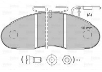 Brake Pad Set, disc brake 598001 Valeo