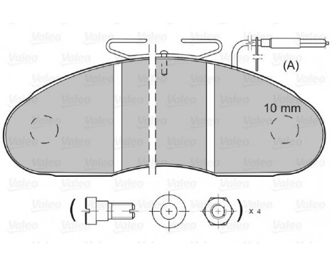 Brake Pad Set, disc brake 598001 Valeo