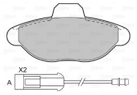 Brake Pad Set, disc brake 598011 Valeo