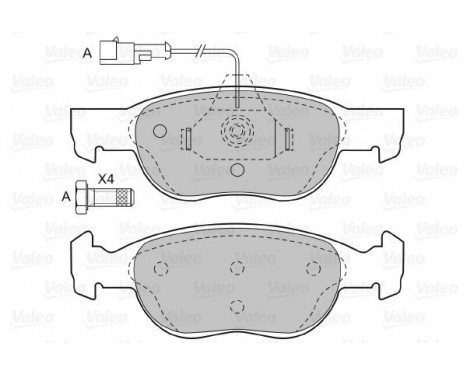 Brake Pad Set, disc brake 598040 Valeo