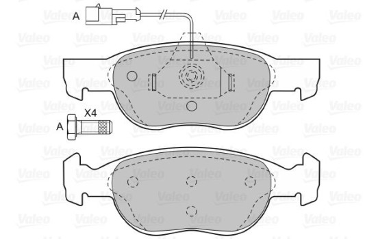 Brake Pad Set, disc brake 598040 Valeo