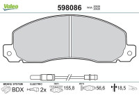 Brake Pad Set, disc brake 598086 Valeo