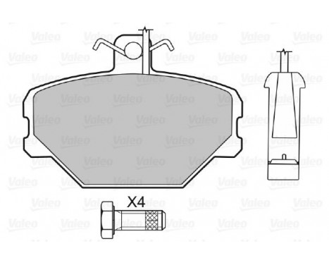 Brake Pad Set, disc brake 598095 Valeo