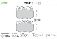 Brake Pad Set, disc brake 598119 Valeo