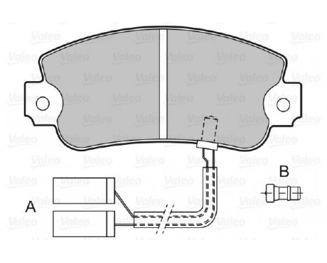 Brake Pad Set, disc brake 598141 Valeo