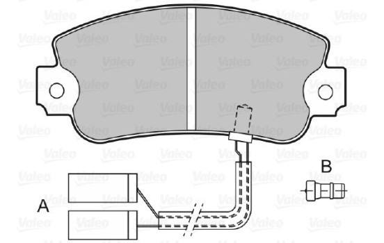 Brake Pad Set, disc brake 598141 Valeo