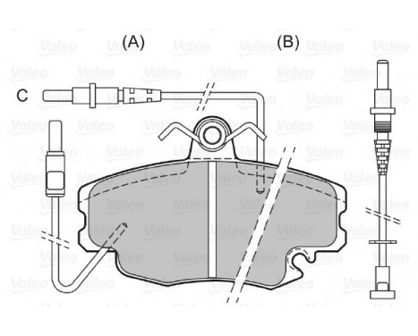 Brake Pad Set, disc brake 598154 Valeo