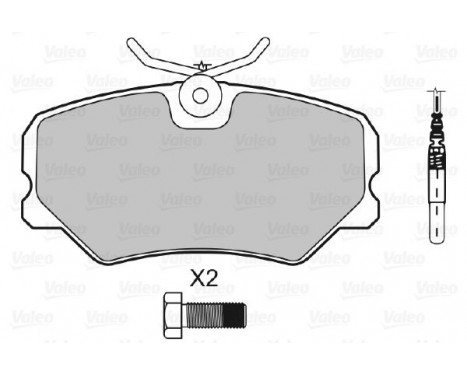 Brake Pad Set, disc brake 598179 Valeo