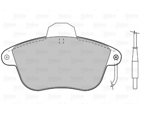 Brake Pad Set, disc brake 598280 Valeo