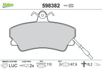Brake Pad Set, disc brake 598382 Valeo