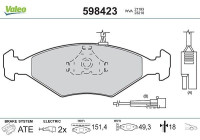 Brake Pad Set, disc brake 598423 Valeo