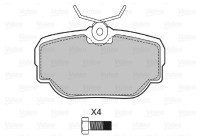 Brake Pad Set, disc brake 598499 Valeo