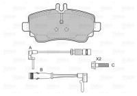 Brake Pad Set, disc brake 598582 Valeo