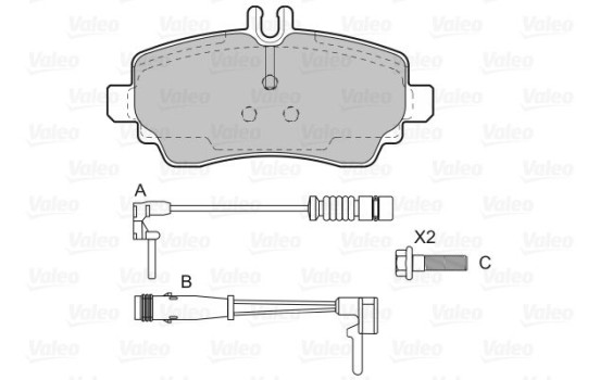 Brake Pad Set, disc brake 598582 Valeo