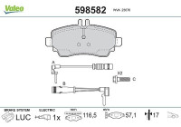 Brake Pad Set, disc brake 598582 Valeo