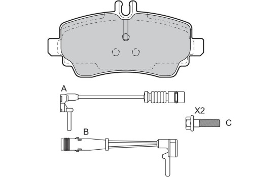Brake Pad Set, disc brake 598582 Valeo, Image 2