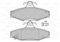 Brake Pad Set, disc brake 598854 Valeo