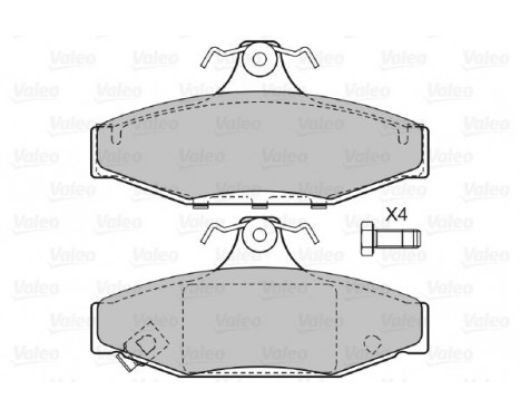 Brake Pad Set, disc brake 598854 Valeo