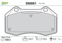 Brake Pad Set, disc brake 598861 Valeo