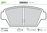 Brake Pad Set, disc brake 598964 Valeo
