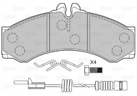 Brake Pad Set, disc brake 598966 Valeo