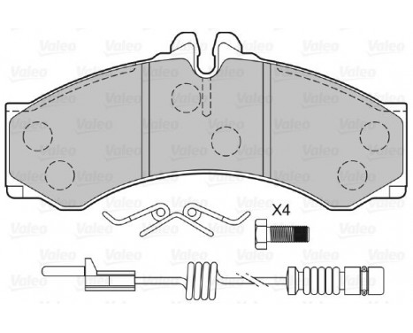 Brake Pad Set, disc brake 598966 Valeo