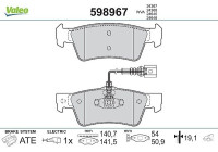 Brake Pad Set, disc brake 598967 Valeo