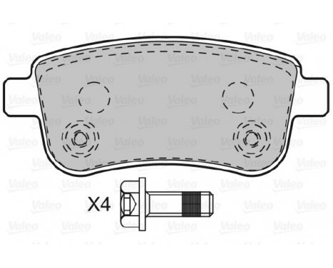 Brake Pad Set, disc brake 601000 Valeo, Image 2