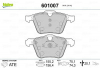 Brake Pad Set, disc brake 601007 Valeo