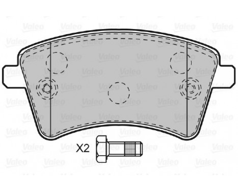 Brake Pad Set, disc brake 601010 Valeo, Image 2