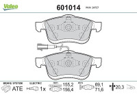 Brake Pad Set, disc brake 601014 Valeo