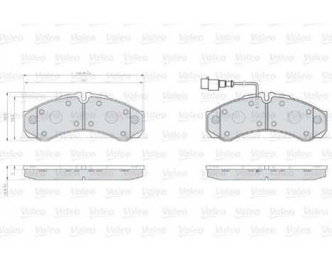 Brake Pad Set, disc brake 872000 Valeo