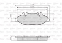 Brake Pad Set, disc brake 872007 Valeo