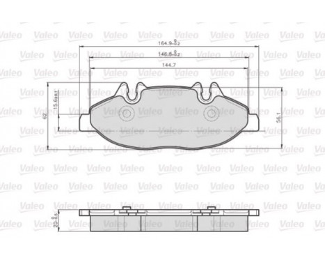 Brake Pad Set, disc brake 872007 Valeo