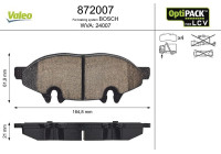 Brake Pad Set, disc brake 872007 Valeo