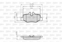Brake Pad Set, disc brake 872008 Valeo