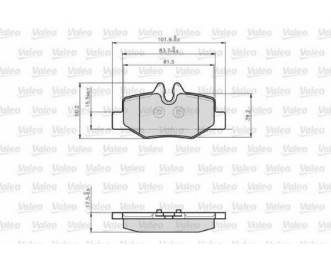 Brake Pad Set, disc brake 872008 Valeo