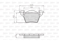 Brake Pad Set, disc brake 872020 Valeo
