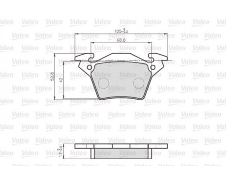Brake Pad Set, disc brake 872020 Valeo